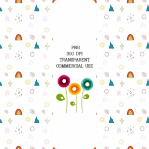 Boho Rainbow theme - PNG Seamless pattern - Digital Paper