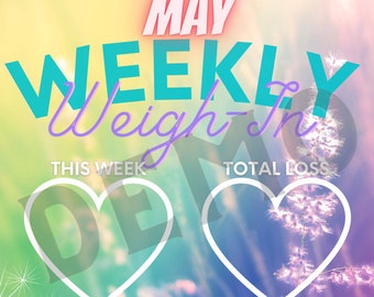 May Weekly Weight Loss Tracker para Instagram y Facebook