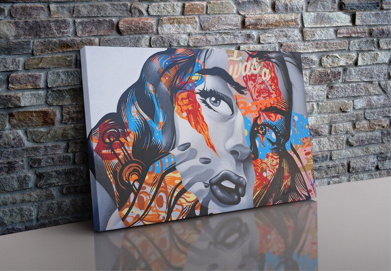 Pop Art Canvas Wall Art Bright and Colourful Art Premium Etsy UK