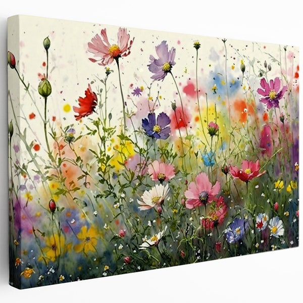 Flower Wall Art Canvas Print Wall Decor printed on Premium 100% Cotton Canvas for Living Room , Bedroom, Bathroom