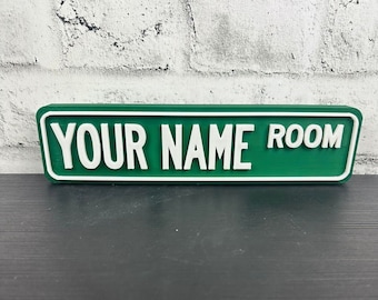 Street Sign Style Custom name Plate Sign | Desk name | Room Decoration