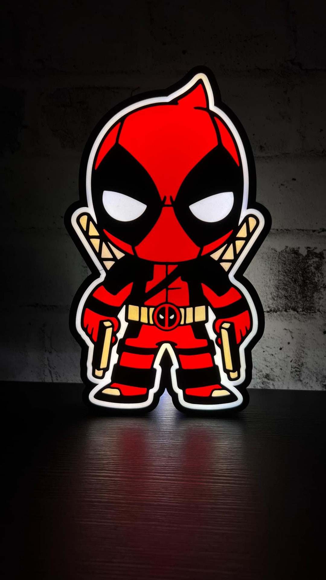 Deadpool Led Lightbox Sign Lamp Movie Room Decoration - Etsy