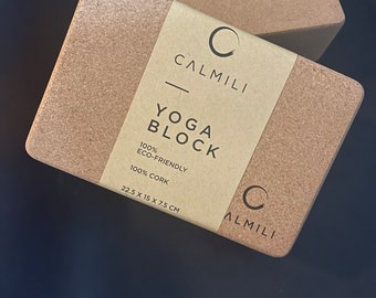 Bloques de yoga - juego de 2, 100% corcho, sostenibles