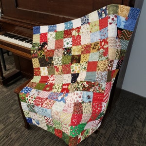 Christmas Simple Squares Lap Quilt