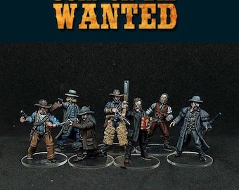 Wild West Bounty Hunters on Foot Miniatures