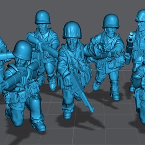 WW2 USMC Rifle Squad #2 28mm Miniature