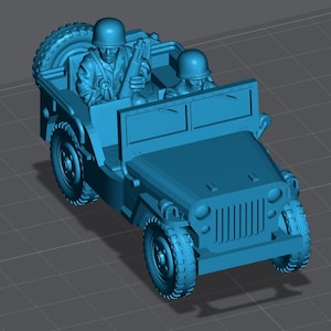 WW2 USA Willy&#39;s Jeep 28mm Miniature