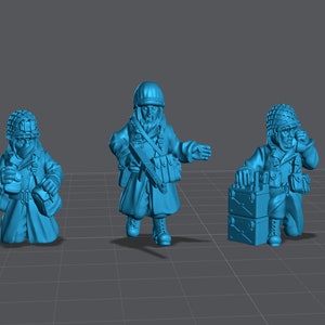 WW2 US Army Winter HQ Squad 28mm Miniatures