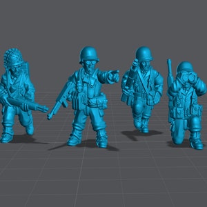 WW2 US Army HQ #1 Squad 28mm Miniatures