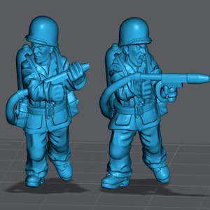 WW2 USMC Flamethrowers 28mm Miniature