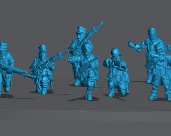WW2 German Afrika Korps Rifle Squad #1 28mm Miniatures
