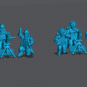 WW2 United Kingdom Medium Mortar Teams 28mm Miniatures