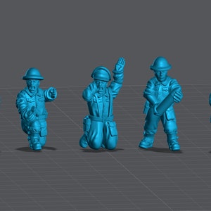 WW2 United Kingdom Artillery Crew 28mm Miniatures