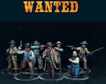 Wild West Outlaws on Foot Miniatures
