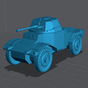 WW2 France Panhard 178 Armored Car 28mm Miniature
