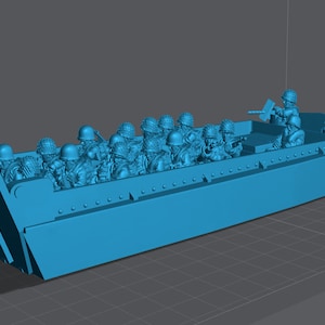 WW2 USA LCVP Higgins Boat 28mm Miniature