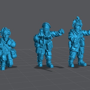 WW2 United Kingdom Airborne HQ Squad 28mm Miniature
