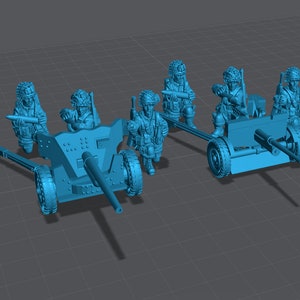 WW2 US Airborne AT Cannon Teams 28mm Miniature