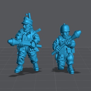 WW2 German Fallschirmjäger Panzerfausts 28mm Miniature