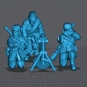 WW2 Russia Medium Mortar Team 28mm Miniature