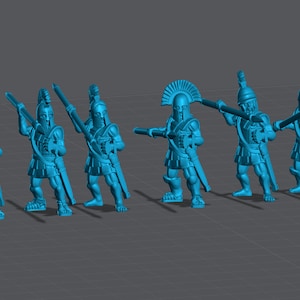 Ancient World Greek Hoplites in Armor Attacking Miniatures in 28mm scale