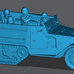 WW2 USA M3 Halftrack 28mm Miniature