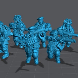 WW2 United Kingdom Airborne Rifle Squad #1 28mm Miniature