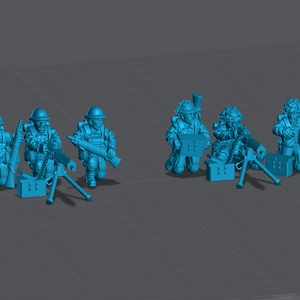 WW2 United Kingdom MMG Teams 28mm Miniatures