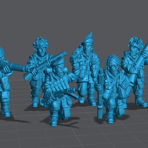 WW2 United Kingdom Airborne Rifle Squad #2 28mm Miniature