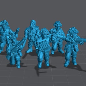 WW2 United Kingdom Rifle Squad #4 28mm Miniature