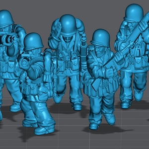 WW2 USMC Rifle Squad #1 28mm Miniature