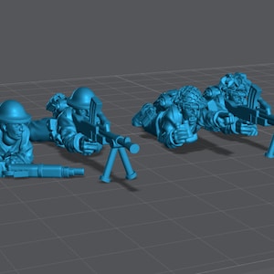 WW2 United Kingdom Bren LMG Teams 28mm Miniature