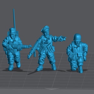 WW2 German Fallschirmjäger HQ Squad 28mm Miniature