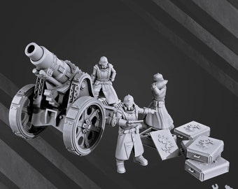 DEATH KORPS OF Krieg Mortar Team Astra Militarum - Warhammer 40K Dipinto C3884 EUR 159,17 - Foto 2