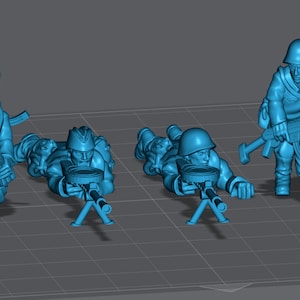 WW2 Russia LMG Teams 28mm Miniature