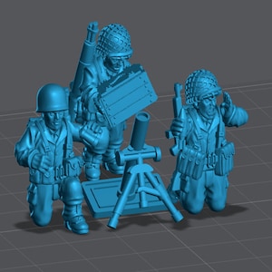 WW2 US Army Medium Mortar Team 28mm Miniatures