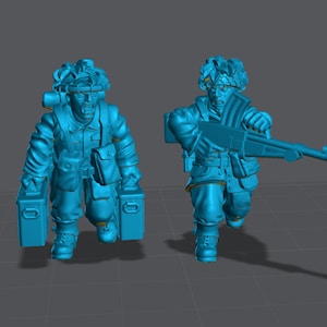 WW2 UK Airborne LMG Team 28mm Miniatures