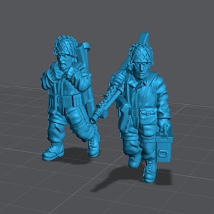 WW2 German Fallschirmjäger LMG Team 28mm Miniature