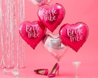 Bachelorette Party Balloons - Bride Tribe Pink Party Balloons - Bachelorette Party Décor
