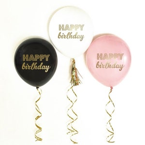 Happy Birthday Party Balloons (Set of 3) - Birthday Party Décor