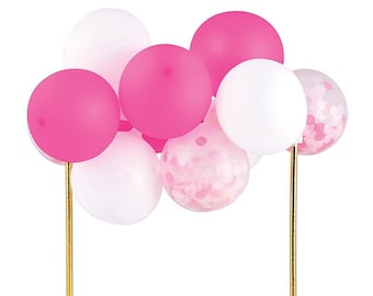 Balloon Cake Topper Dessert Table Ideas Birthday Cake Etsy
