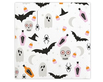 Halloween Beverage Napkin (20 Count) - Halloween Birthday Party - Halloween Party Supplies - Halloween Tableware - Halloween Themed Shower