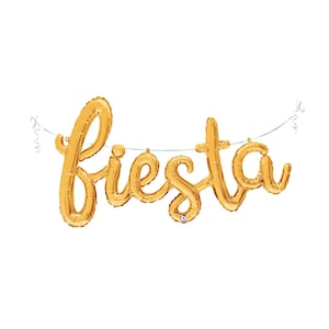 Fiesta Goldfolienballon 34&quot; - Cinco de Mayo Dekorationen - Fiesta Script Banner - Letzte Fiesta Ideen - Fiesta Party - Fiesta Bridal Shower