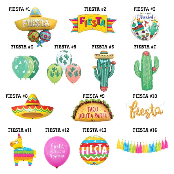 Fiesta Party Balloons - Cinco de Mayo Party Supplies - Last Fiesta Bachelorette Party