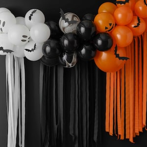 Halloween Arch Balloon Kit - Halloween Birthday Party - Halloween Party Decorations - Halloween Bats - Halloween Ghost - Spooktacular Decor