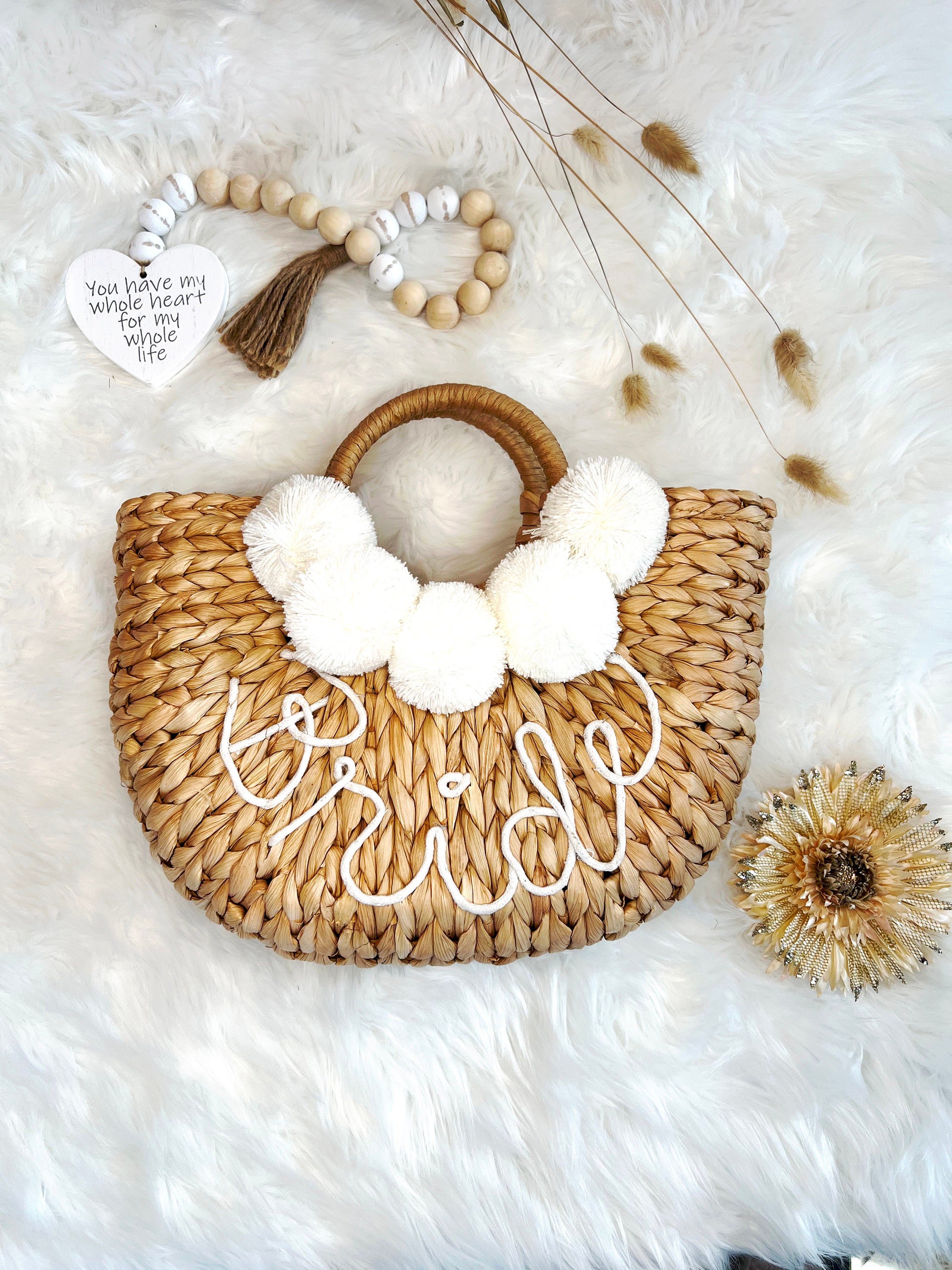 Bride Straw Purse Bridal Shower Gift Ideas Gift for the Bride