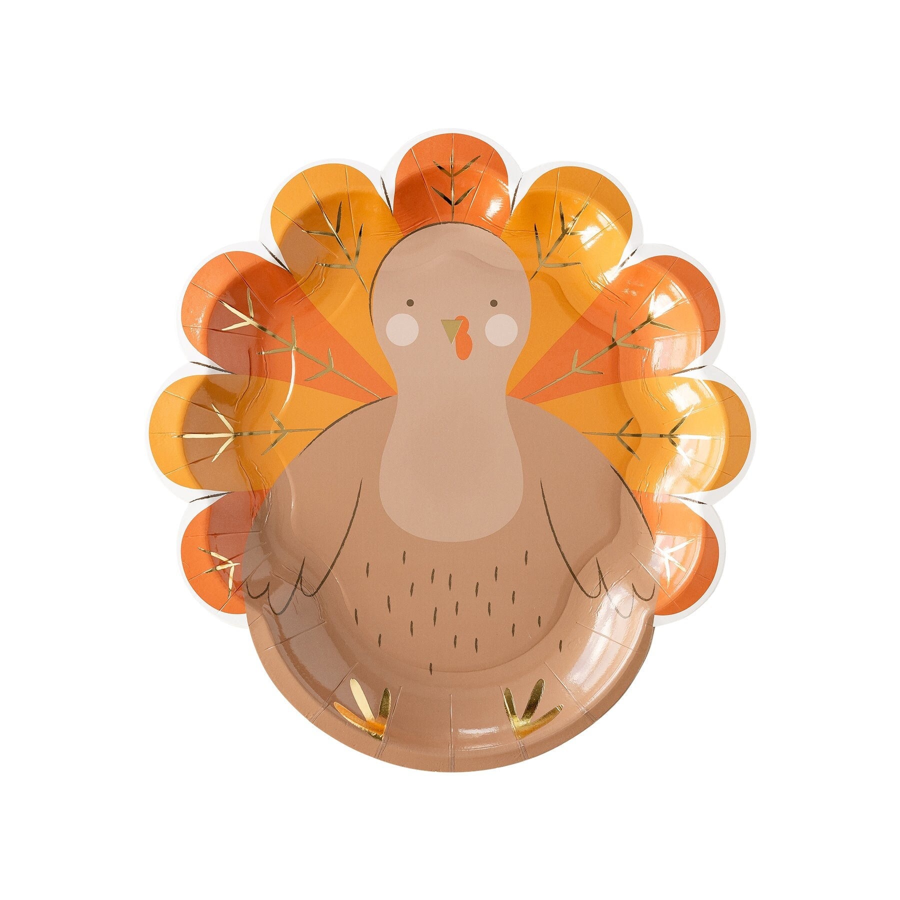 Thanksgiving Truthahn Pappteller & Servietten Set – 60-teilig, Herbstmotive, Für 20 Gäste