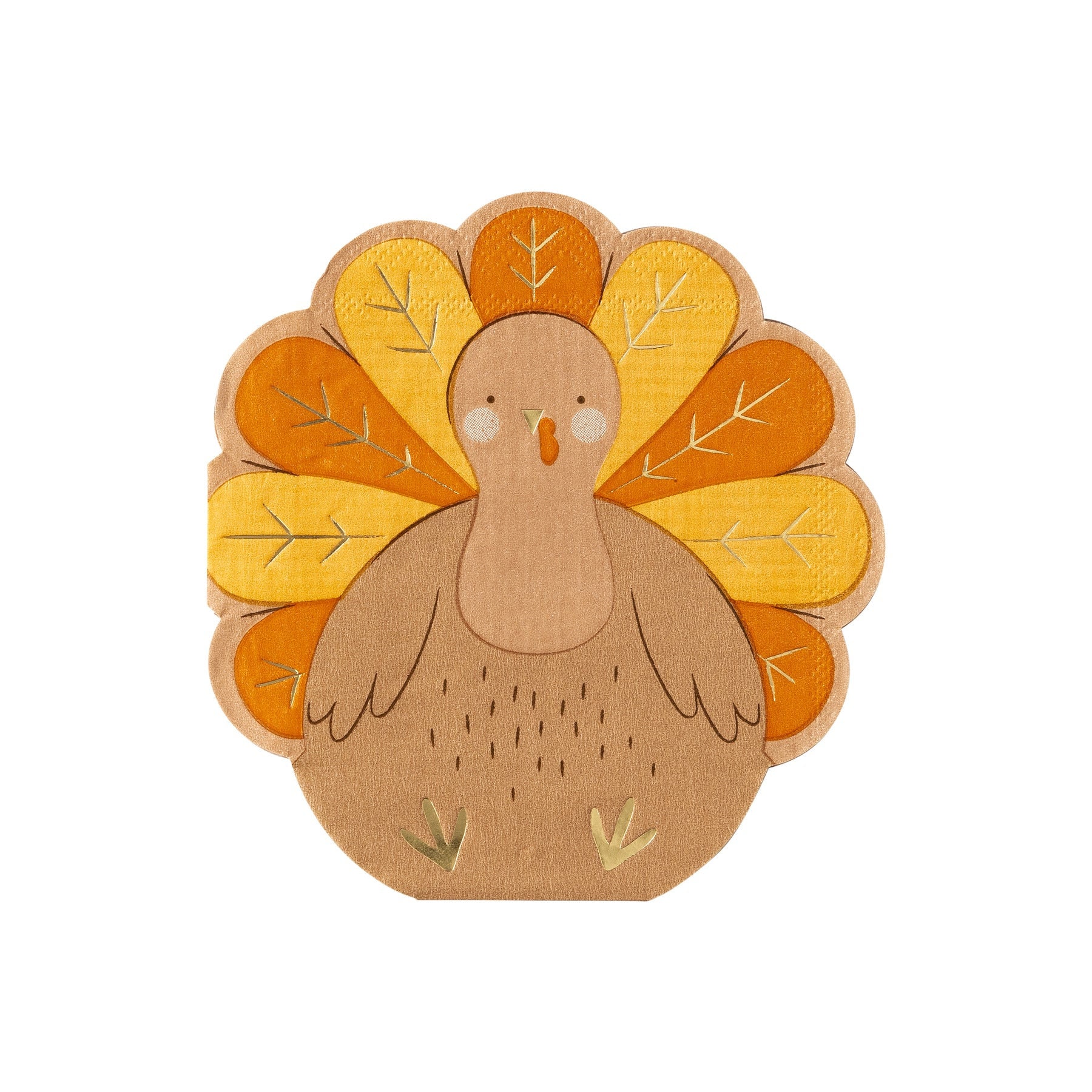 Thanksgiving Pappteller & Servietten-Set – Herbstliches Design, Für 20 Gäste, 60-teilig