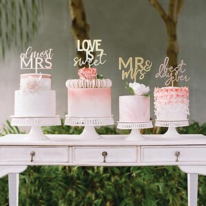 Acrylic Cake Toppers - Wedding Cake Topper - Bridal Shower Topper