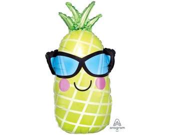 Fun in the Sun Ananas 26" Mylar Folie Ballon - Tropische Ananas Ballon - Luau Party Decor - Hawaiian Party Decor - Tiki Party Ideas
